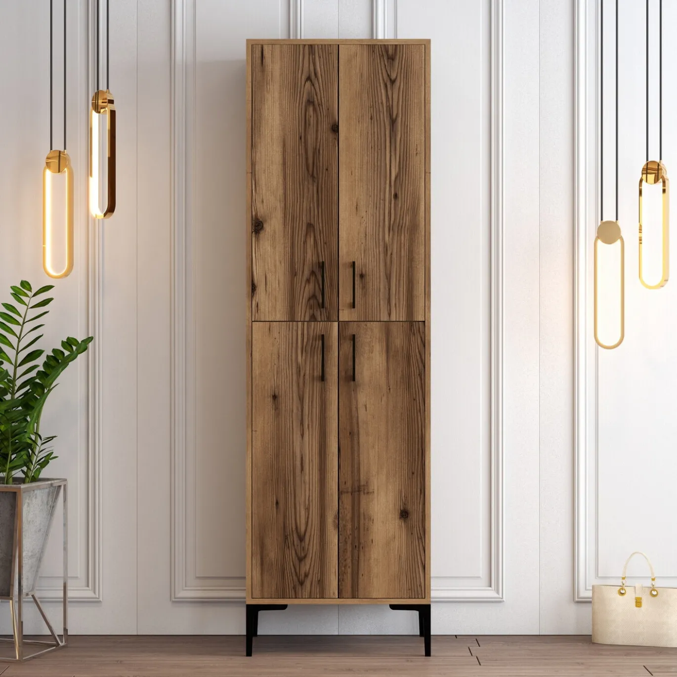 Schoenenkast Berlin Melamine Walnoot