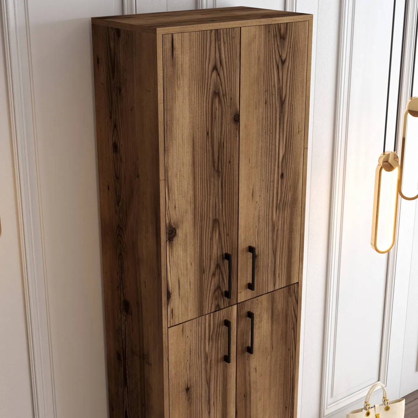 Schoenenkast Berlin Melamine Walnoot