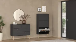 Schoenenkast Bodo Matgrijs - Giga Living