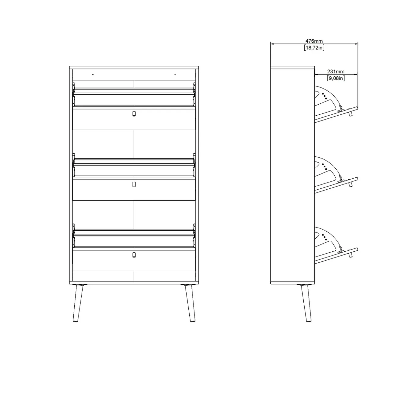 Schoenenkast Bodo Wit - Giga Living
