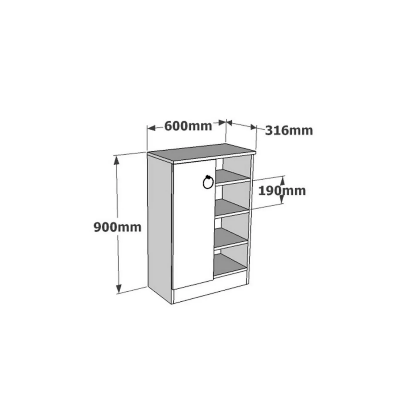 Schoenenkast Defne Melamine Saffier