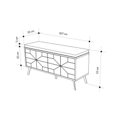 Schoenenkast Dune Wit 107cm