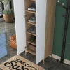 Schoenenkast Ergani Wit/Walnoot