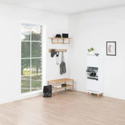 Schoenenkast Nylen Frame Mdf Wit 133cm - Giga Living