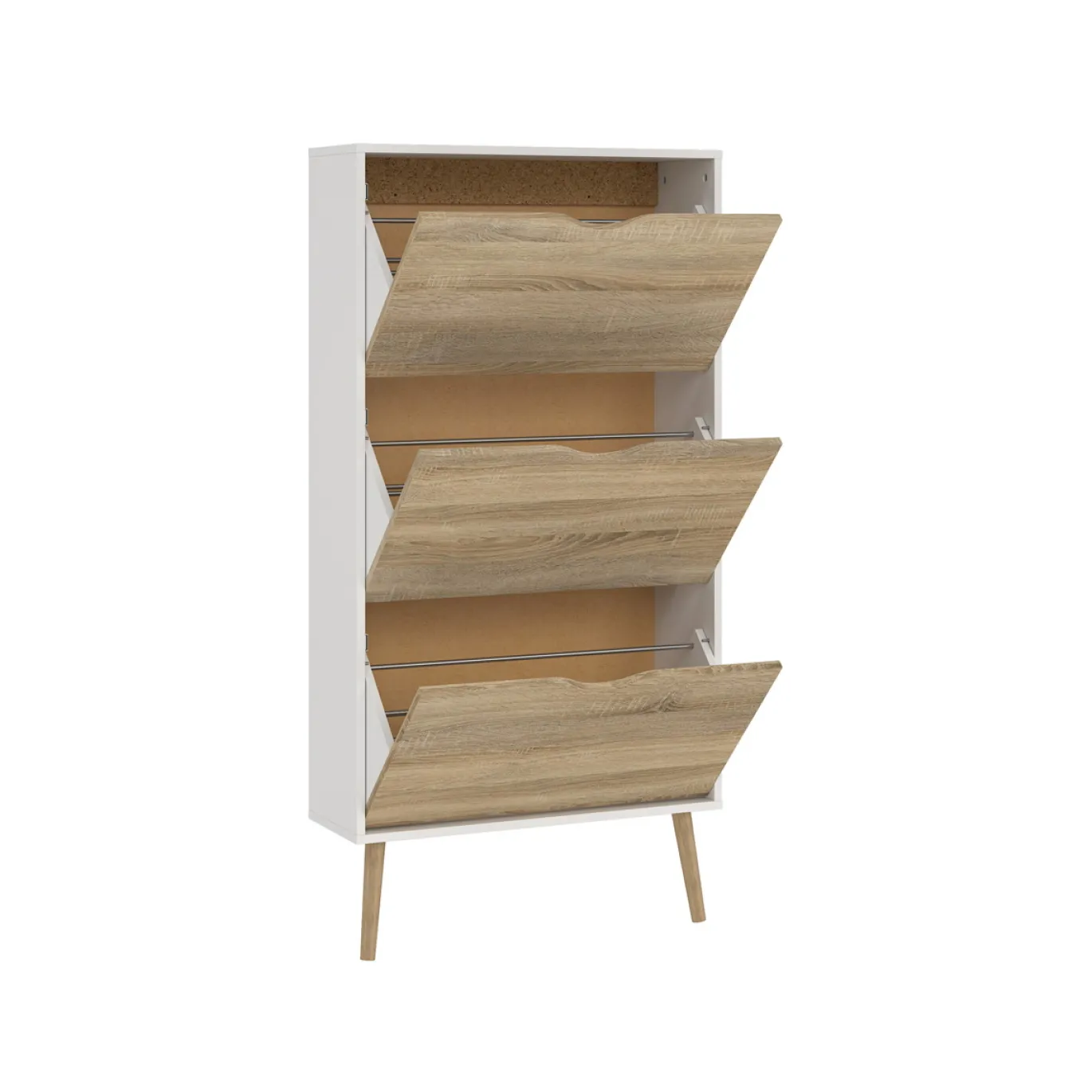 Schoenenkast Oslo Wit/Naturel - Giga Living