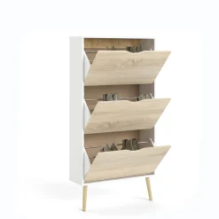 Schoenenkast Oslo Wit/Naturel - Giga Living
