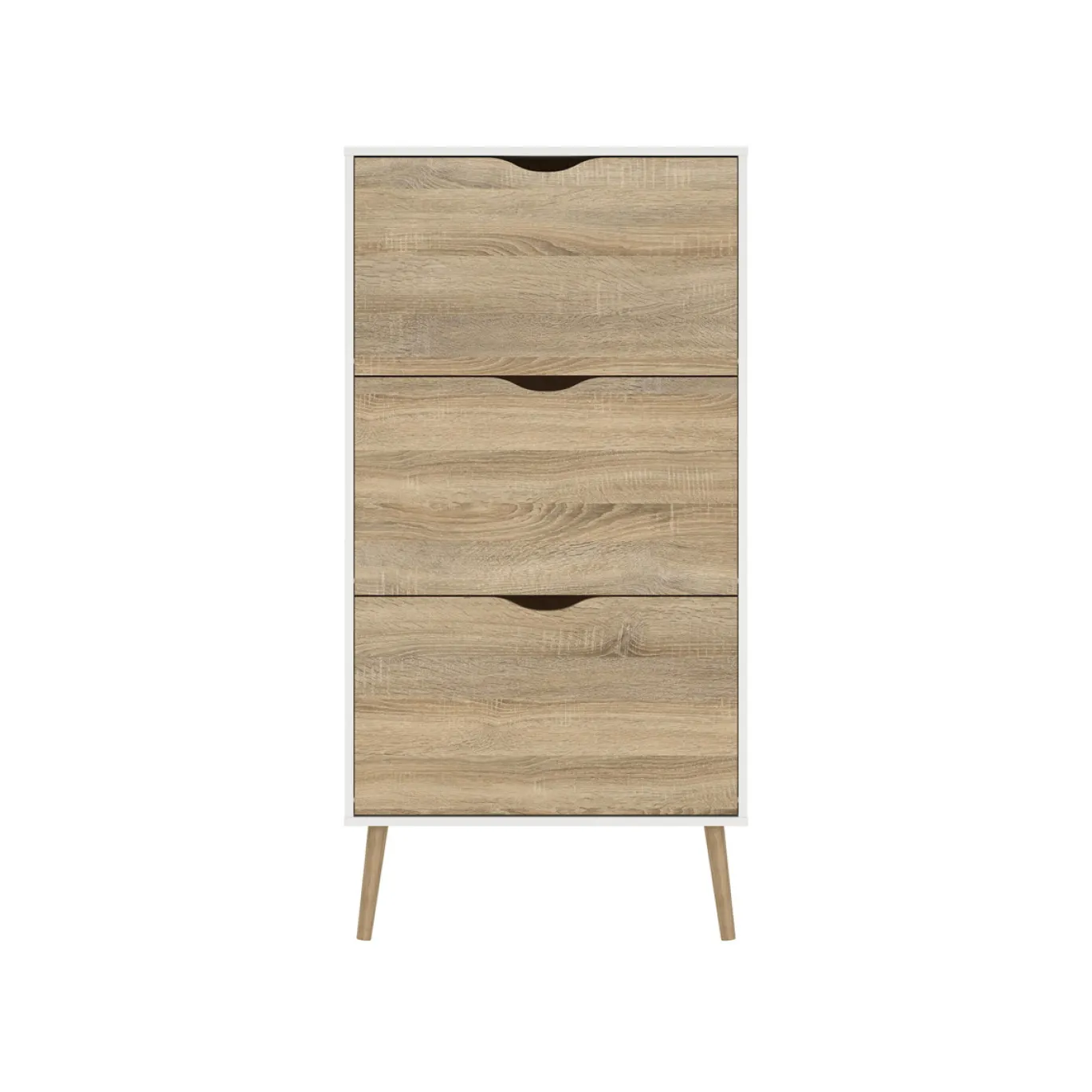 Schoenenkast Oslo Wit/Naturel - Giga Living