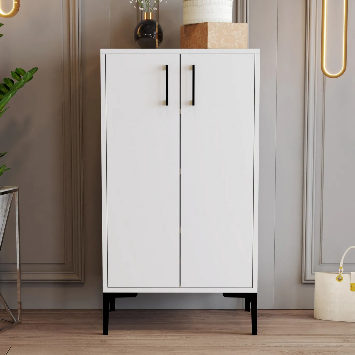 Schoenenkast Prag Melamine Wit