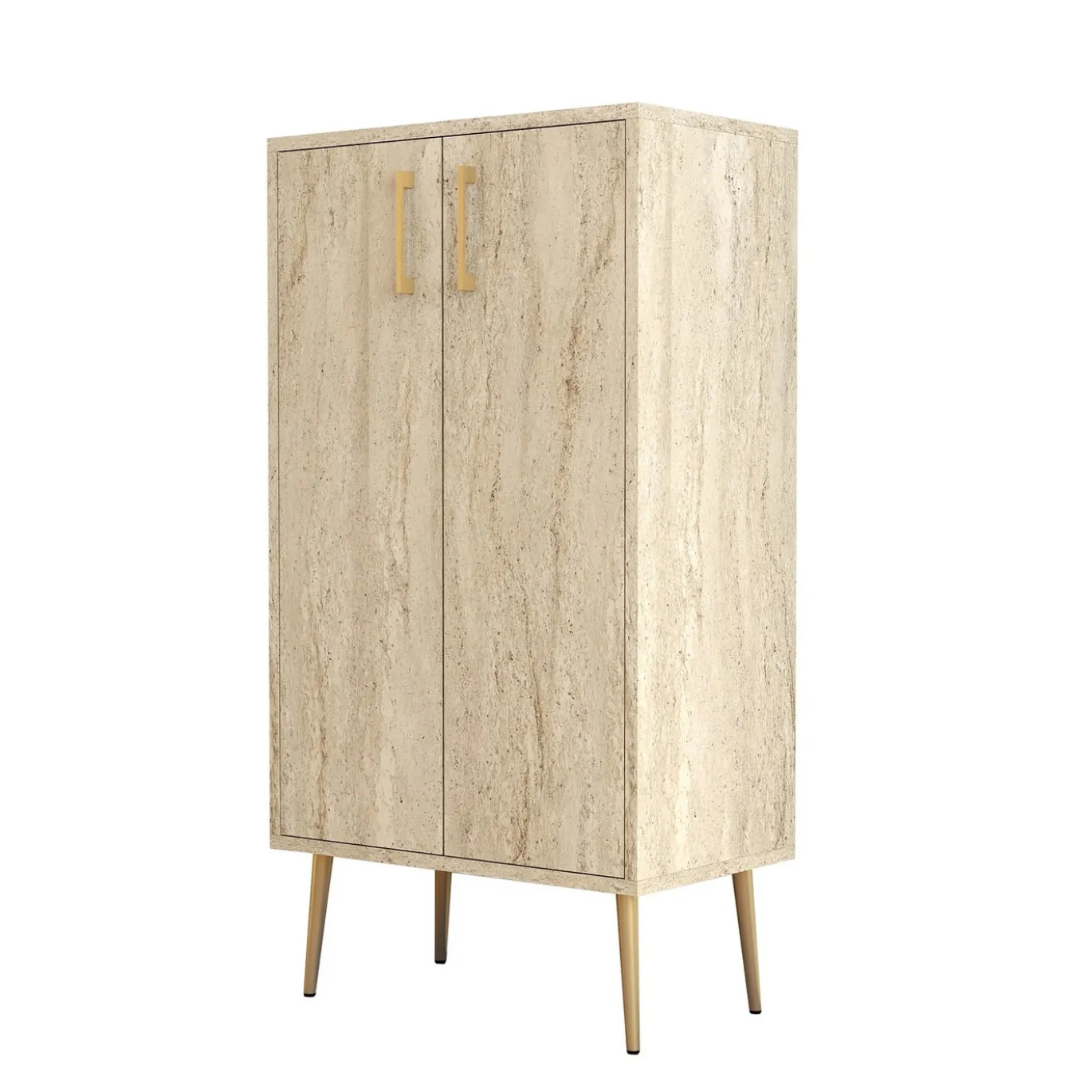 Schoenenkast Prag Travertinlook 110cm
