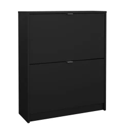 Schoenenkast Shoes 2 Lagen Mat Zwart - Giga Living