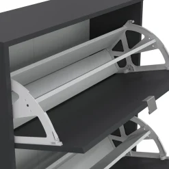 Schoenenkast Shoes Matgrijs 3-vakken - Giga Living