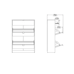Schoenenkast Shoes Mat Zwart - Giga Living