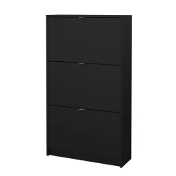 Schoenenkast Shoes Mat Zwart 3-vakken - Giga Living
