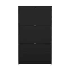 Schoenenkast Shoes Mat Zwart 3-vakken - Giga Living