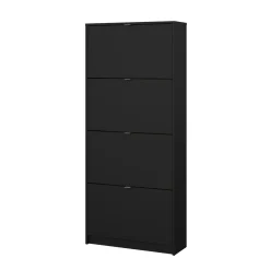 Schoenenkast Shoes Mat Zwart 4-vakken - Giga Living