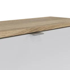 Schoenenkast Shoes Naturel Met Spiegel - Giga Living