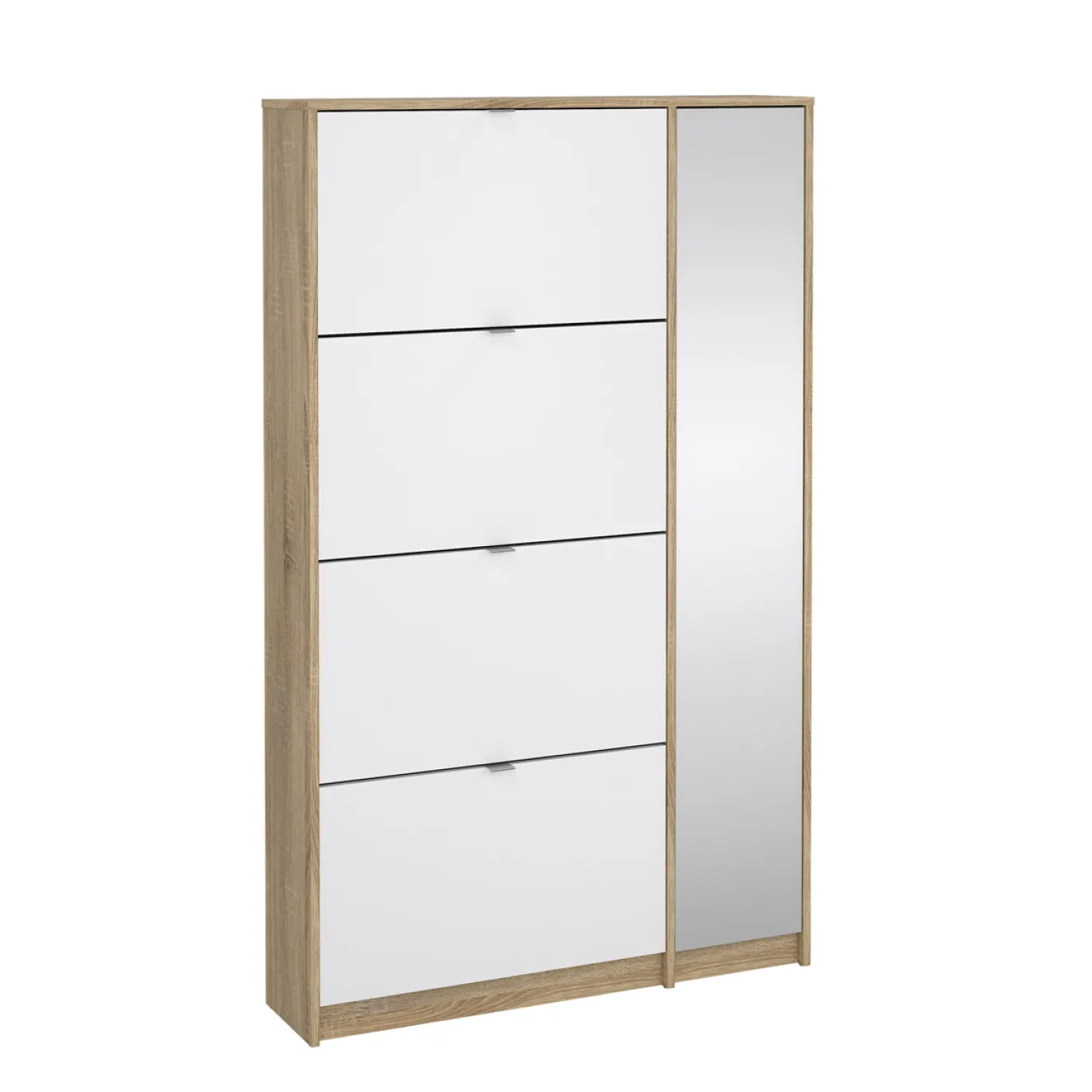 Schoenenkast Shoes Naturel/Wit Hoogglans 162cm - Giga Living
