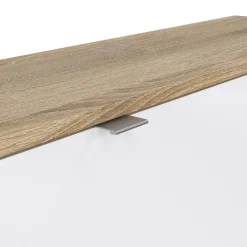 Schoenenkast Shoes Naturel/Wit Hoogglans 124cm - Giga Living