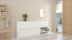 Schoenenkast Shoes Wit 2-vakken - Giga Living