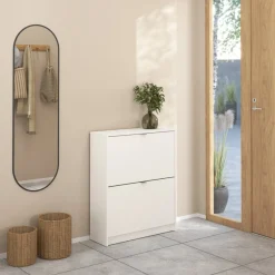 Schoenenkast Shoes Wit 2-vakken - Giga Living