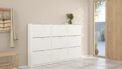 Schoenenkast Shoes Wit 3-vakken - Giga Living