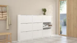 Schoenenkast Shoes Wit 3-vakken - Giga Living