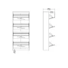 Schoenenkast Shoes Wit 4-vakken Met Spiegel - Giga Living