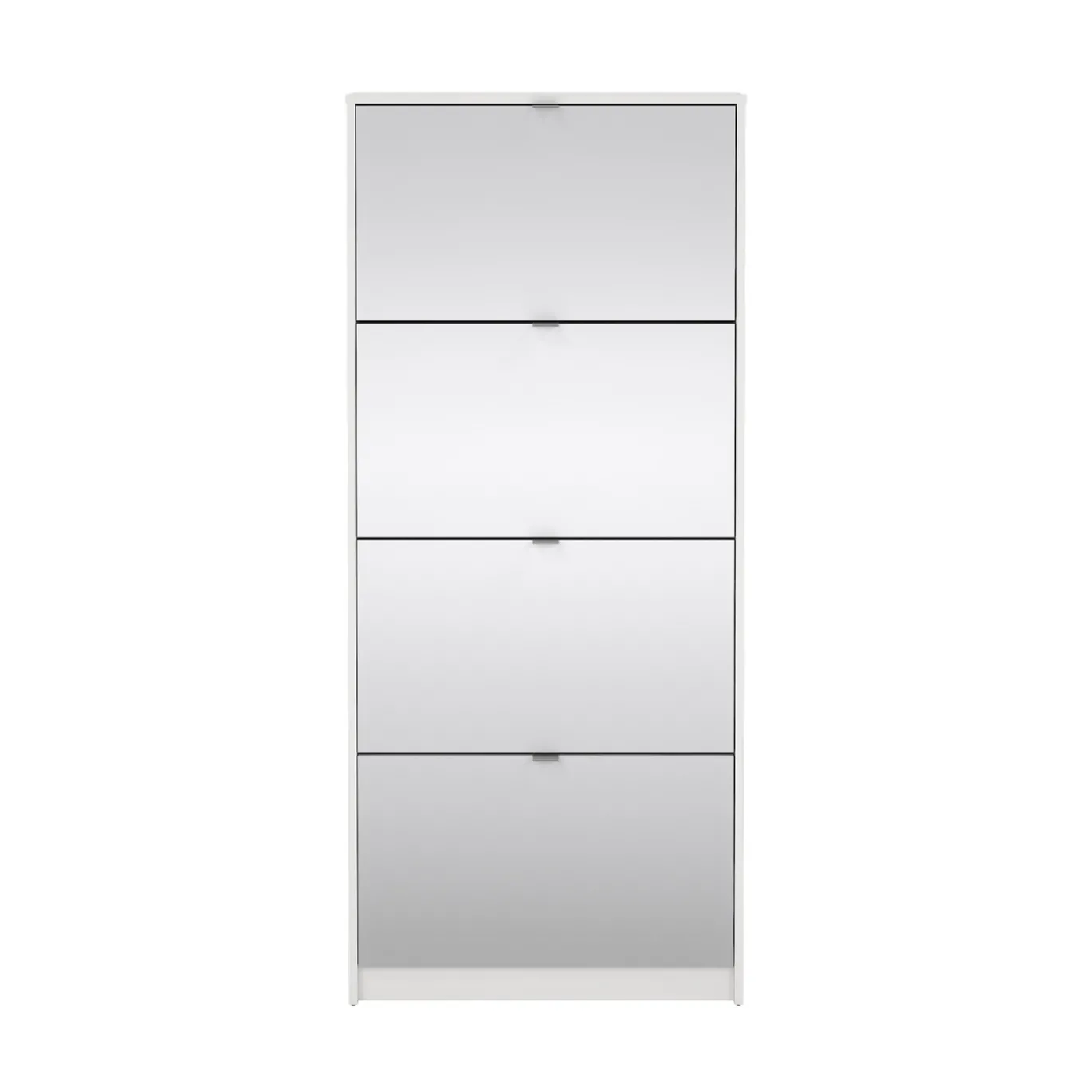 Schoenenkast Shoes Wit 4-vakken Met Spiegel - Giga Living