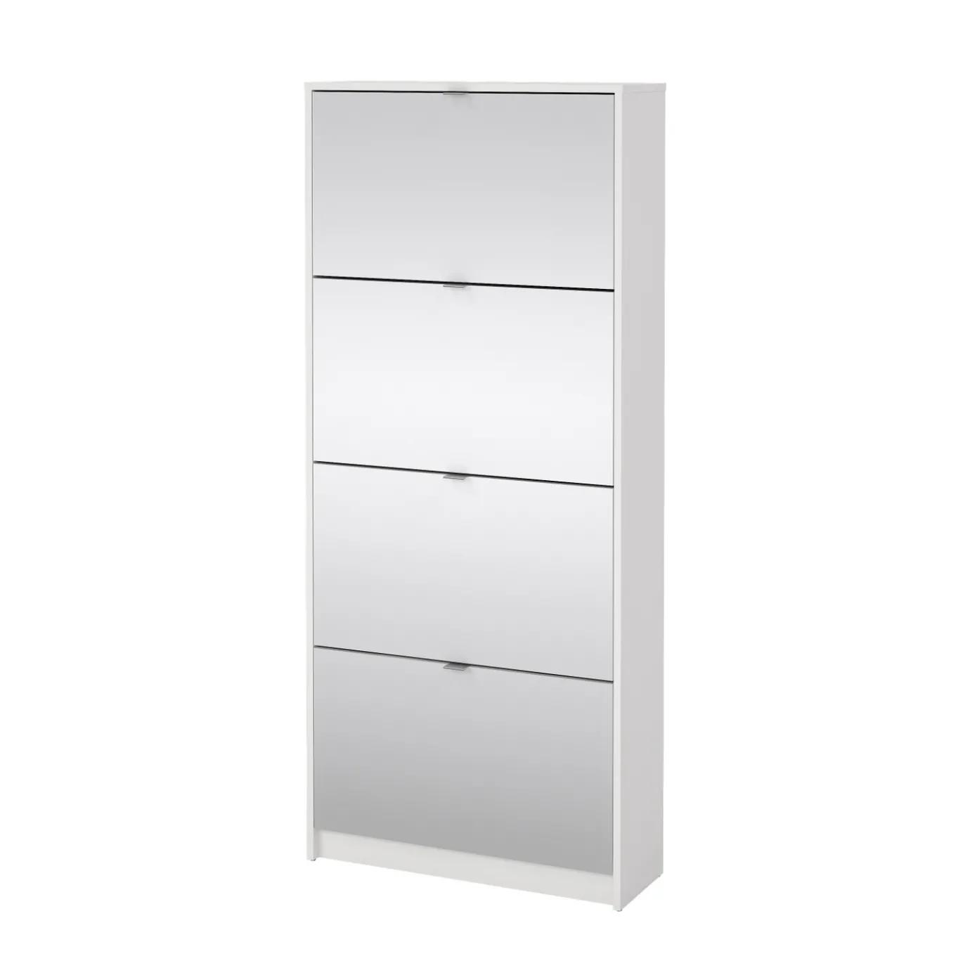 Schoenenkast Shoes Wit 4-vakken Met Spiegel - Giga Living