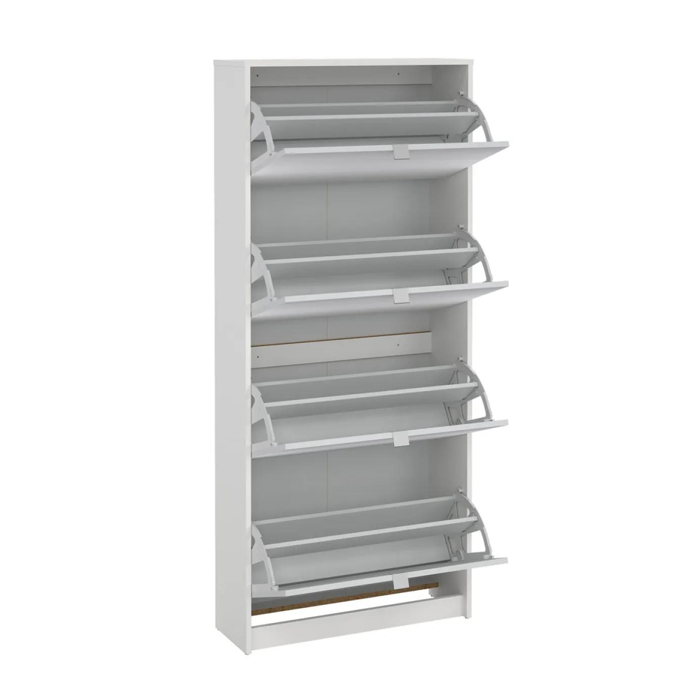 Schoenenkast Shoes Wit 4-vakken Met Spiegel - Giga Living