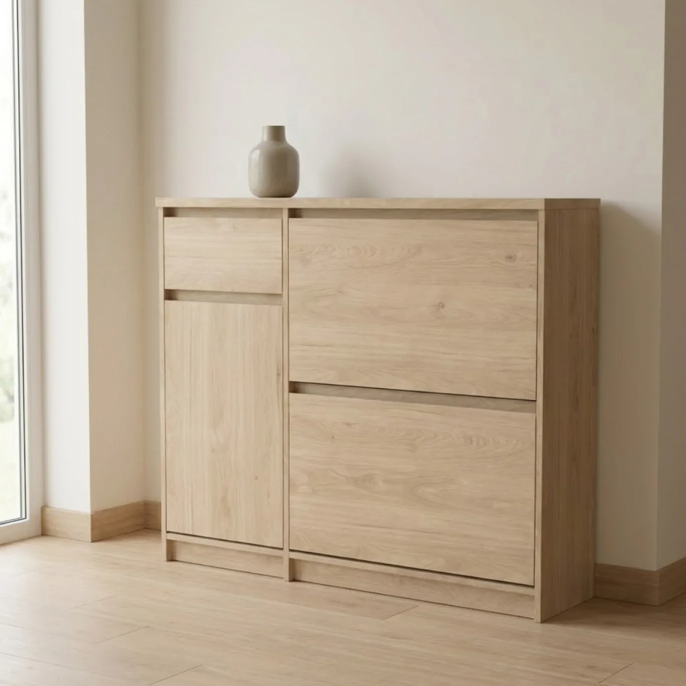 Schoenenkast Ylva Hickory - Giga Living