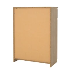 Schoenenkast Ylva met 2 deuren + 1 lade Matzwart Hickory - Giga Living