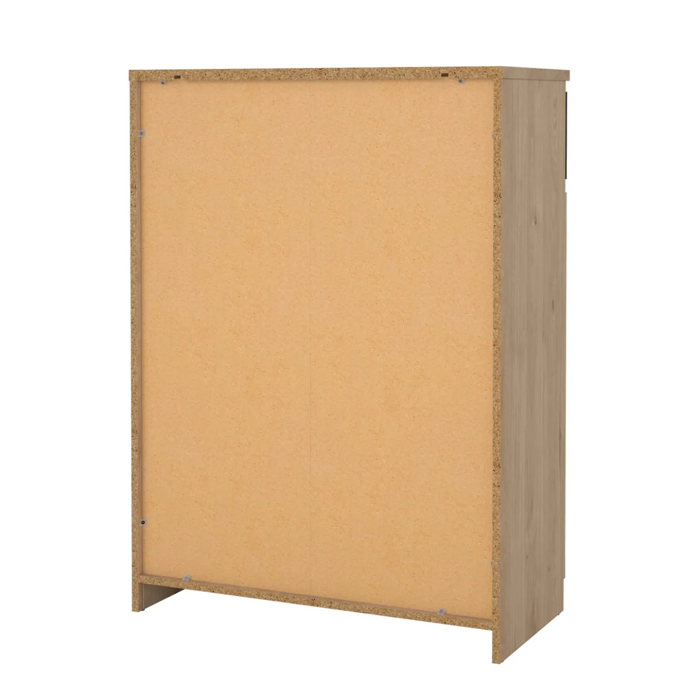 Schoenenkast Ylva met 2 deuren + 1 lade Matzwart Hickory - Giga Living
