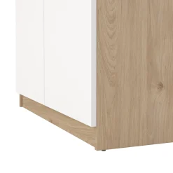 Schoenenkast Ylva met 4 deuren + 1 lade Wit Hickory - Giga Living