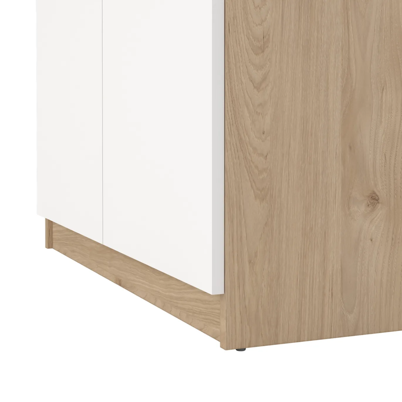 Schoenenkast Ylva met 4 deuren + 1 lade Wit Hickory - Giga Living
