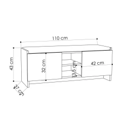 Schoenenkast Zulla Melamine Antraciet Sonomo