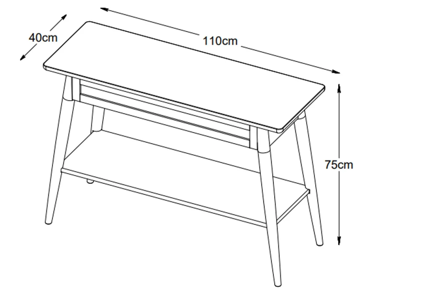 Sidetable Barrali Naturel Eiken 110cm - Giga Living