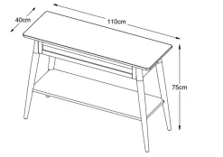 Sidetable Barrali Smoked Eiken 110cm - Giga Living