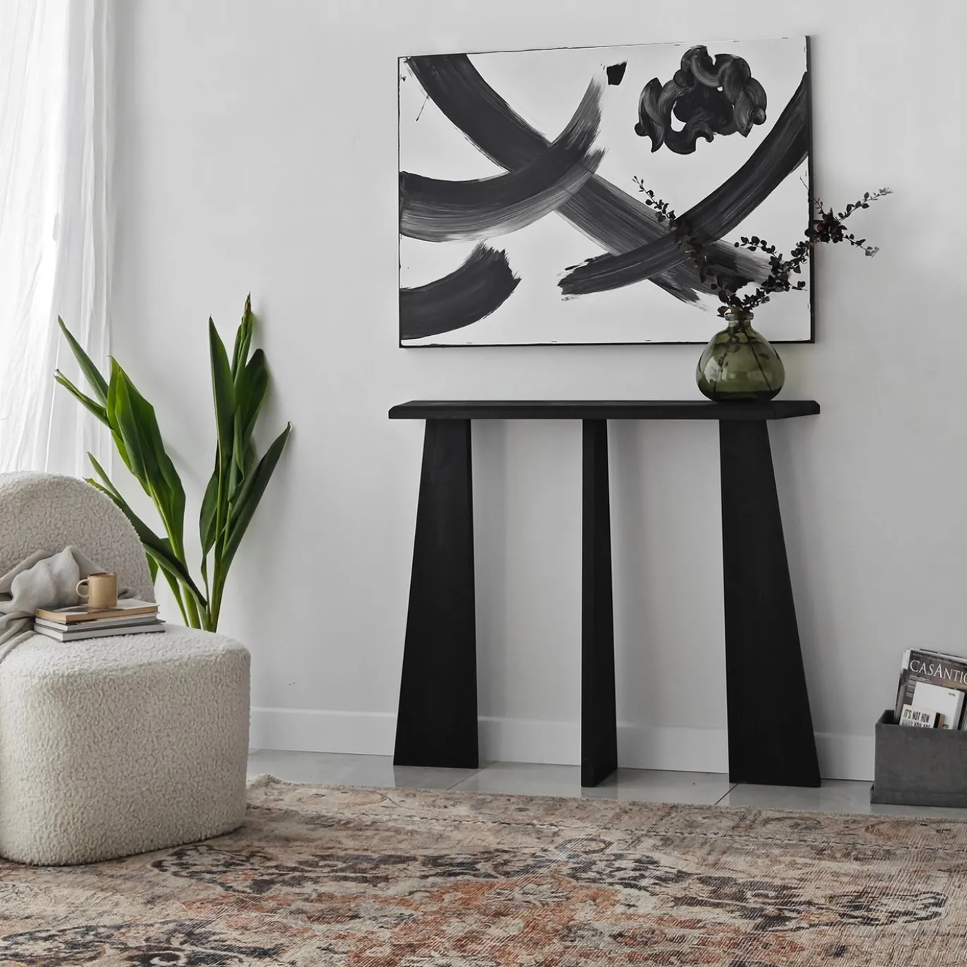 Sidetable Cleopatra Antraciet 100cm