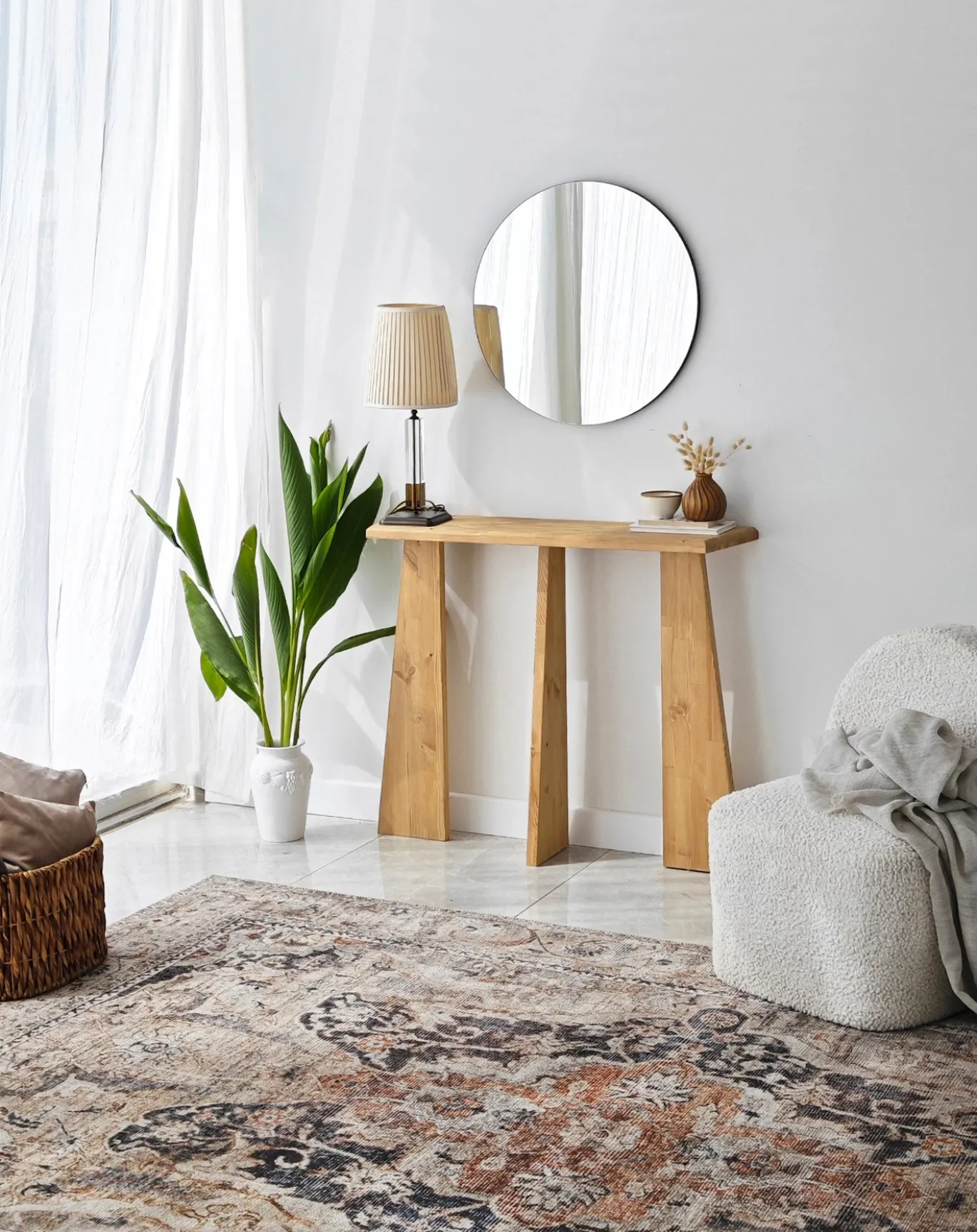 Sidetable Cleopatra Eikenhout 100cm