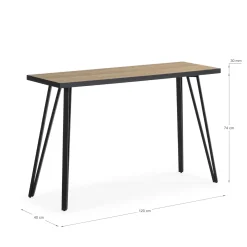 Sidetable Sindi Me 120x40 Naturel/bocamina Edge - Giga Meubel