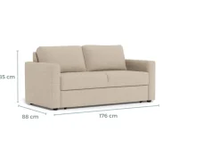 Slaapbank Floor Met Armleuning Basel Beige 176cm - Giga Living