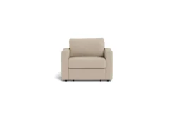 Slaapbank Floor Met Armleuning Basel Beige 105cm - Giga Living