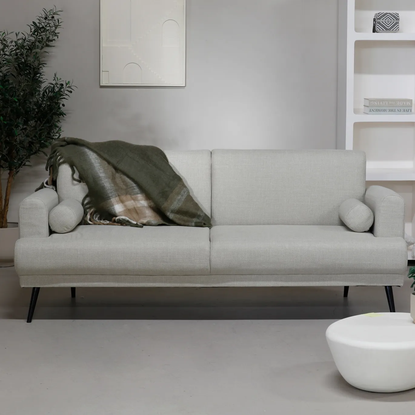 Slaapbank Jason Beige 210cm - Giga Meubel