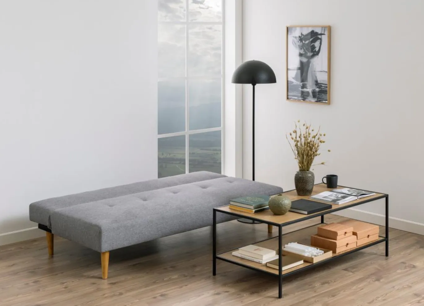 Slaapbank Malven Lichtgrijs Malmo 180cm - Giga Living