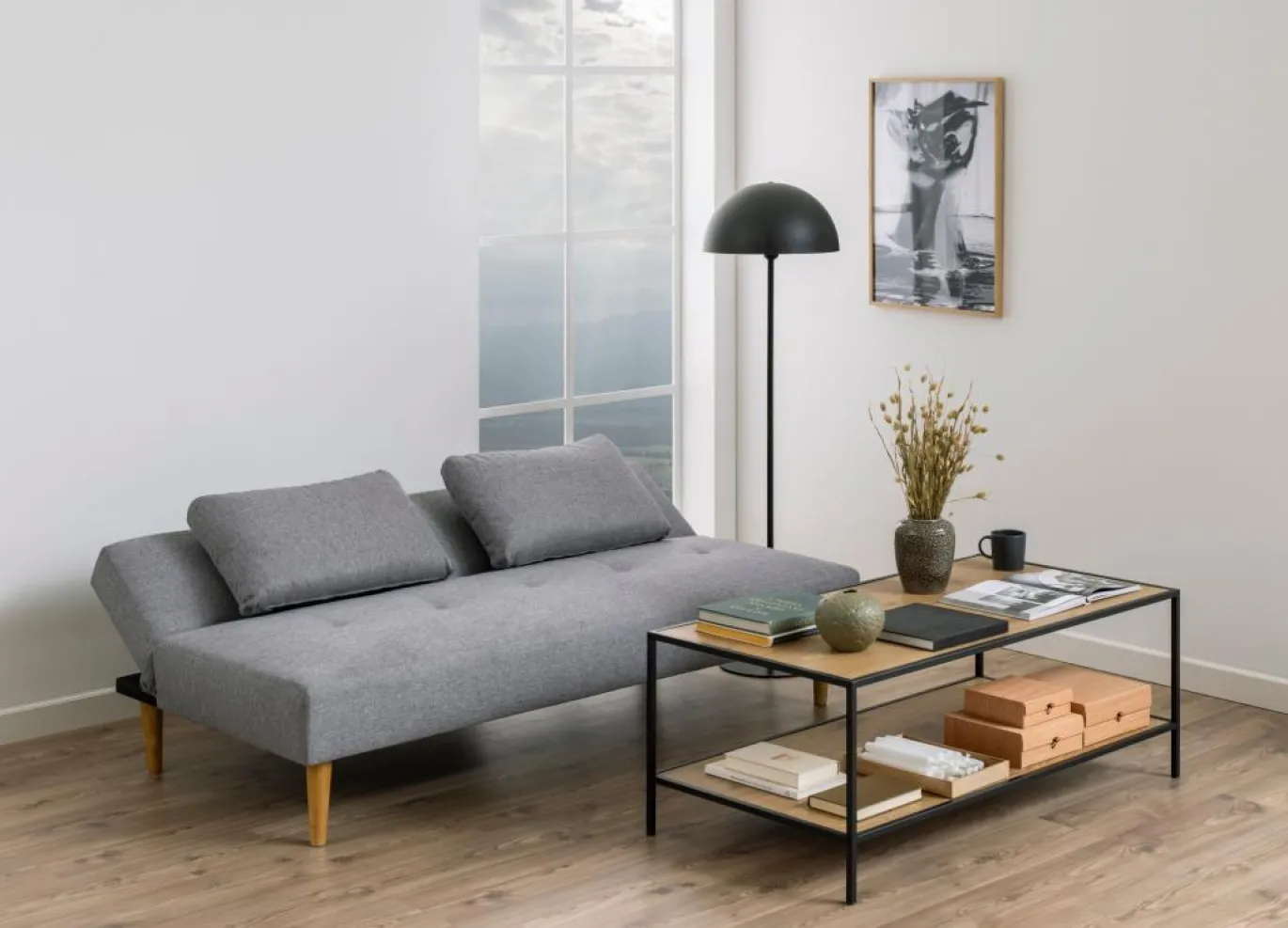 Slaapbank Malven Lichtgrijs Malmo 180cm - Giga Living