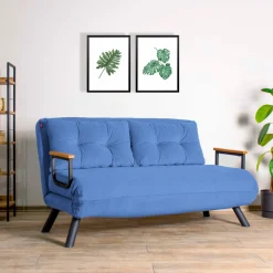 Slaapbank Sando 2-Zits Blauw