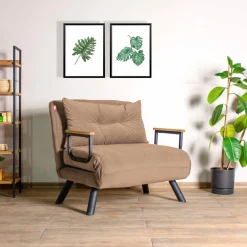 Slaapfauteuil Sando Single Lichtbruin