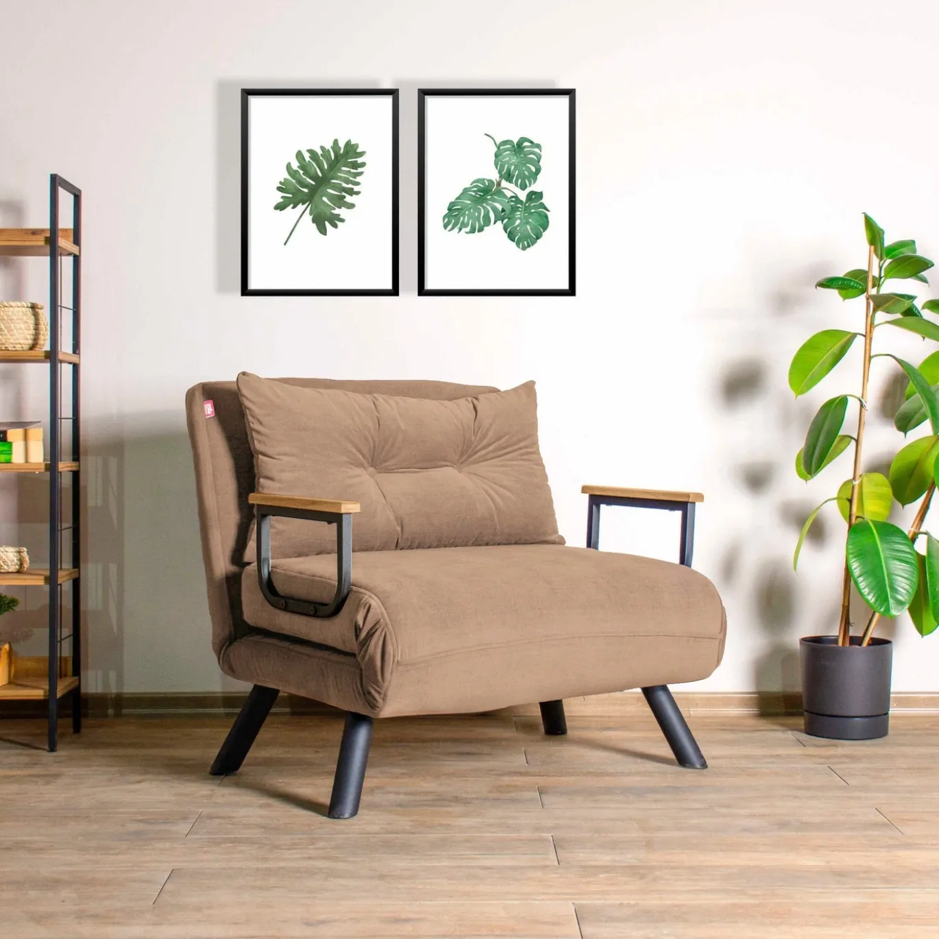 Slaapfauteuil Sando Single Lichtbruin