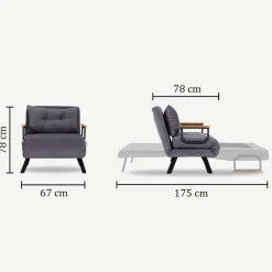 Slaapfauteuil Sando Single Lichtbruin
